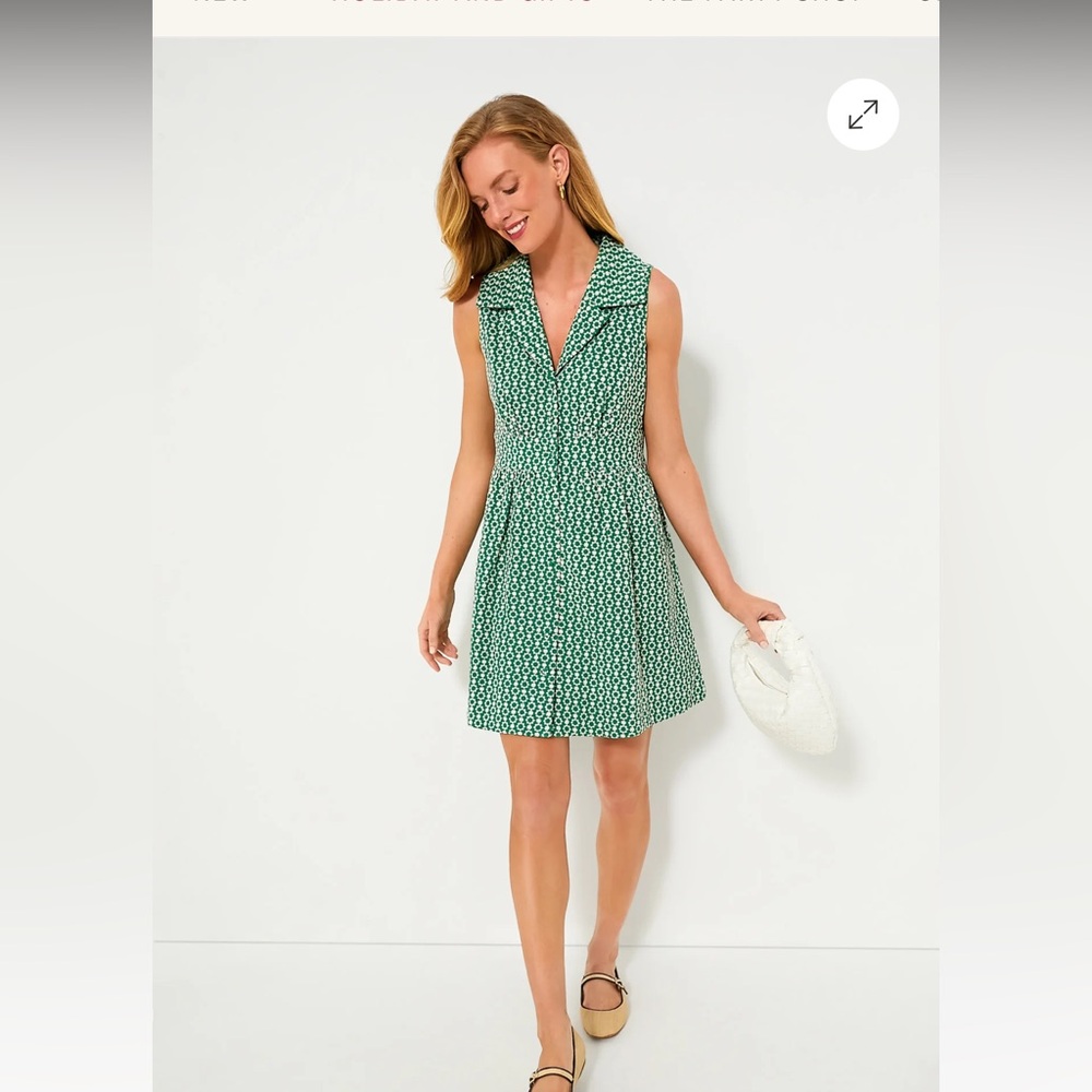 Pomander place  Greenbriar Eyelet Sleeveless Noelle Shirt Dress
